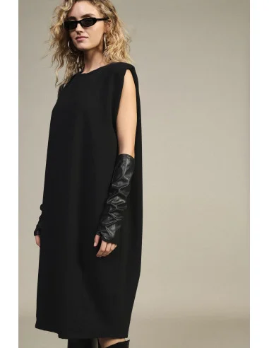 Dixie Sleeveless Midi Dress with Detachable Gloves