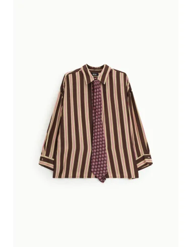 Dixie Striped Long-Sleeved Shirt with a Classic Collar