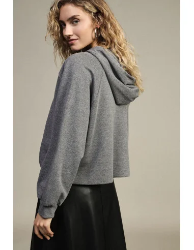 Dixie Hooded Sweatshirt with Decorative Tie Detail