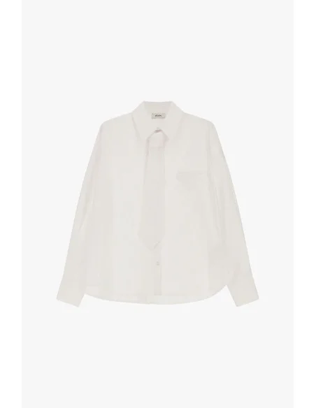Dixie Oversized Shirt with Detachable Tie and Pocket
