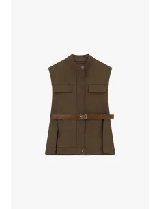 Gilet Dixie avec poches avant et ceinture réglable