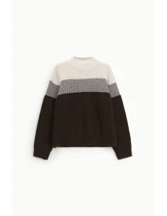 Maglione Girocollo A Blocchi Di Colore E Maniche Lunghe Dixie 2