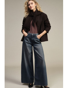 Jeans A Gamba Ampia Vita Alta Con Cinque Tasche Dixie