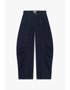 Balloon Jeans with Front Stitching and Dixie Pockets
