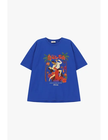T-shirt à manches courtes, imprimé « Salsa », coupe ample « Dixie »