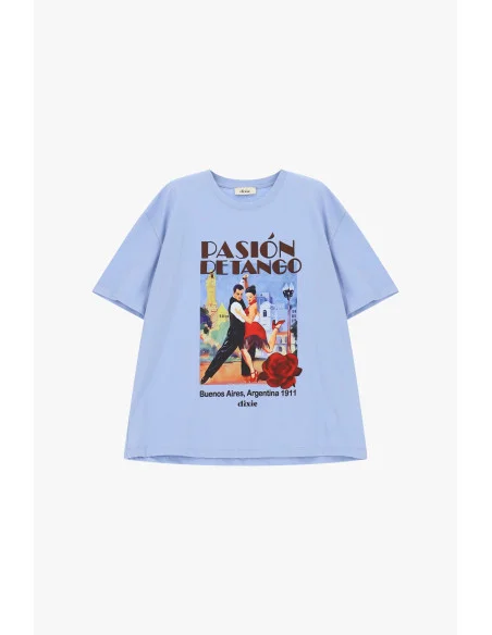 T-shirt à manches courtes, imprimé « Tango » et motif « Dixie »