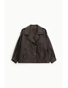 Manteau court à grand revers et poches avant Dixie 2