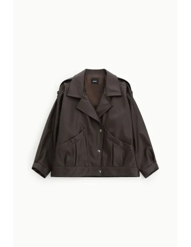 Cappotto Corto Con Maxi Revers E Tasche Frontali Dixie