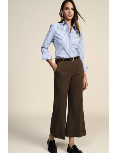 Palazzo Trousers with Studded Belt and Dixie Turn-up - Vestiti Firm...