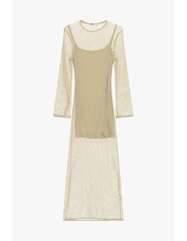 Dixie Long Mesh Dress with Long Sleeves and Slip - Vestiti Firmati ...