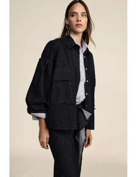 Camicia Con Tasche Applicate E Taglio Dritto Dixie