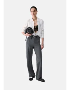 Pantaloni Regular Fit In Punto Milano Liu Jo