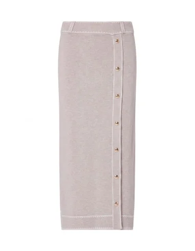 Jupe midi en mélange de soie Liu Jo