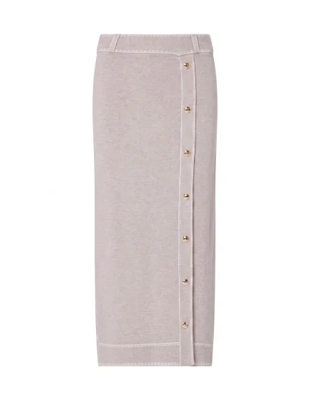 Jupe midi en mélange de soie Liu Jo
