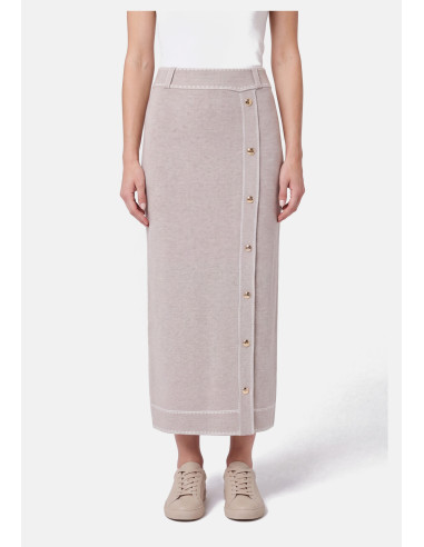 Jupe midi en mélange de soie Liu Jo