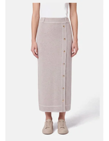 Jupe midi en mélange de soie Liu Jo