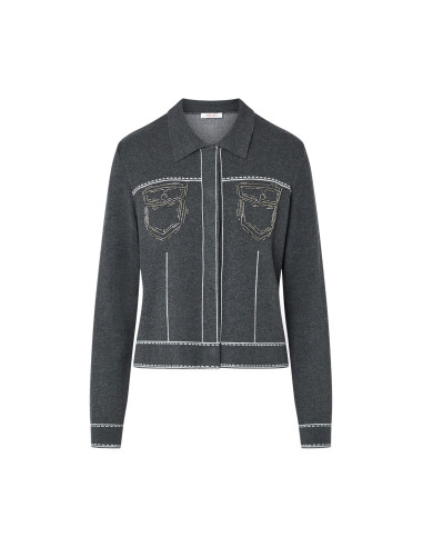 Beaded Knit Jacket Liu Jo
