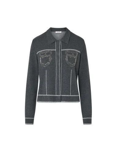 Beaded Knit Jacket Liu Jo