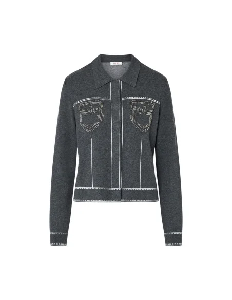 Veste en maille avec perles Liu Jo