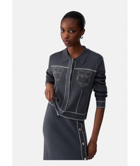 Liu Jo Knitted Jacket with Beading