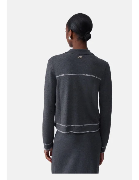 Beaded Knit Jacket Liu Jo