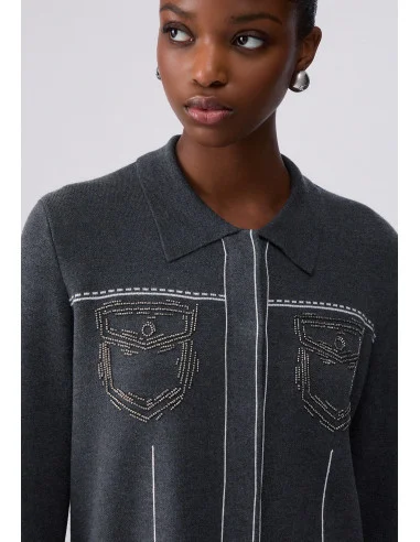 Veste en maille avec perles Liu Jo