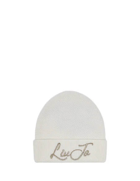 Bonnet en maille avec logo Liu Jo