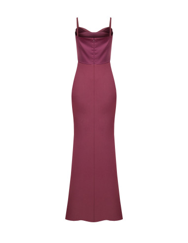 Long Sheath Dress in Scuba Crepe with a Satin Corset by Rinascimento