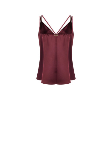 Top In Raso Con Doppie Spalline E Targhetta Logo Rr Dietro Rinascimento