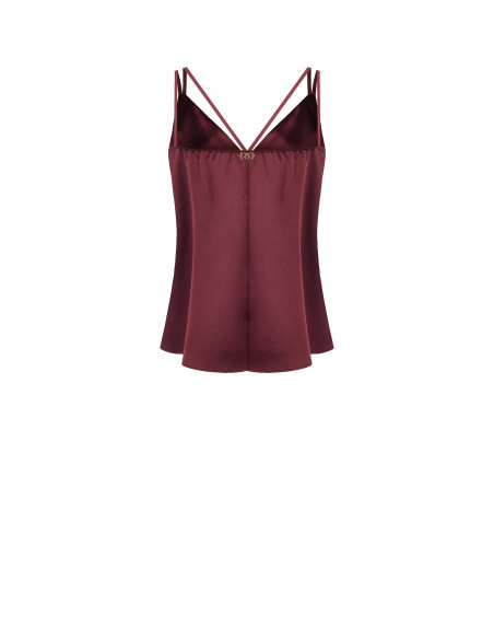 Top In Raso Con Doppie Spalline E Targhetta Logo Rr Dietro Rinascimento