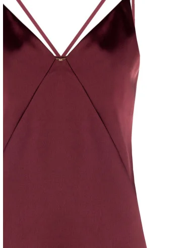 Top In Raso Con Doppie Spalline E Targhetta Logo Rr Dietro Rinascimento