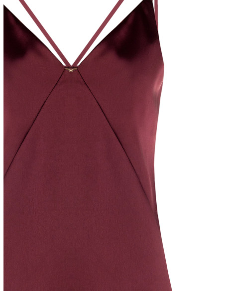Top In Raso Con Doppie Spalline E Targhetta Logo Rr Dietro Rinascimento