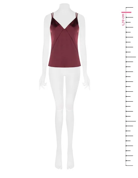 Top In Raso Con Doppie Spalline E Targhetta Logo Rr Dietro Rinascimento