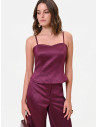 Rinascimento Jacquard Satin Bustier Crop Top