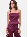 Rinascimento Jacquard Satin Bustier Crop Top