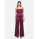 Crop top bustier en satin jacquard « Rinascimento »