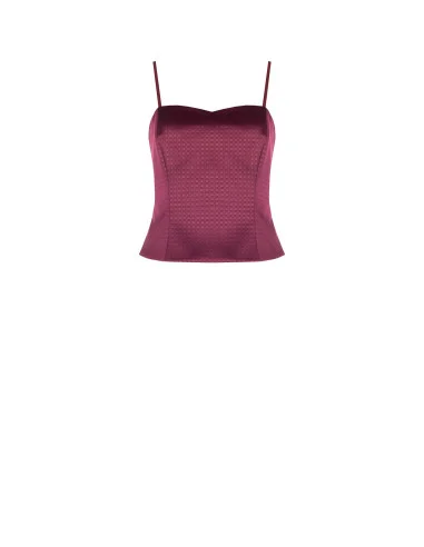 Rinascimento Jacquard Satin Bustier Crop Top