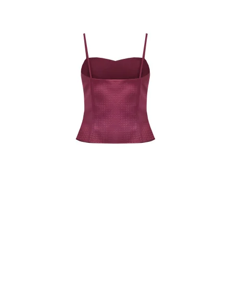 Crop Top Bustier In Raso Jacquard Rinascimento