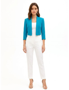 Veste blazer courte ouverte en tissu technique « Rinascimento »