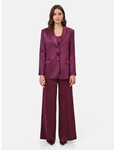 Rinascimento Jacquard Satin Fitted Blazer Jacket 2