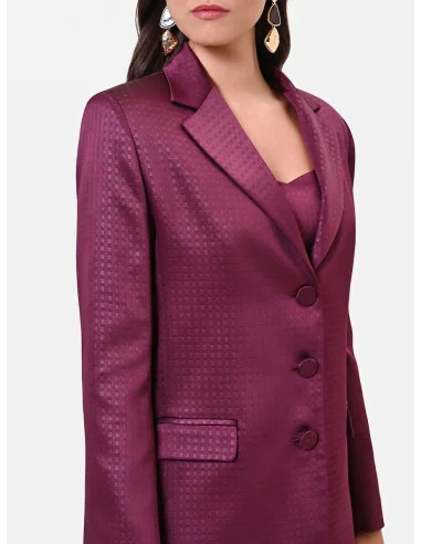 Veste blazer cintrée en satin jacquard « Rinascimento »