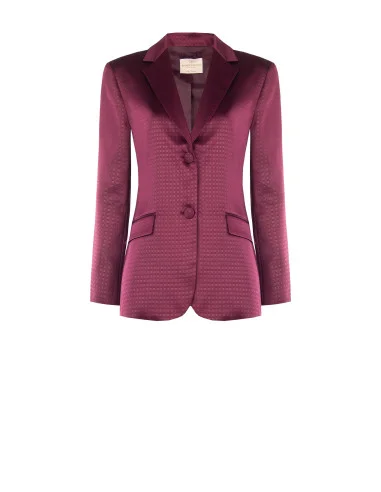 Veste blazer cintrée en satin jacquard « Rinascimento »