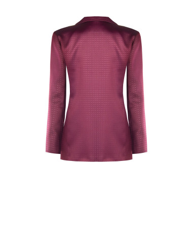 Giacca Blazer Sfiancata In Raso Jacquard Rinascimento
