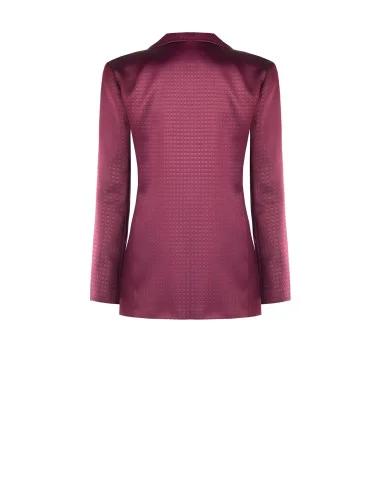Giacca Blazer Sfiancata In Raso Jacquard Rinascimento