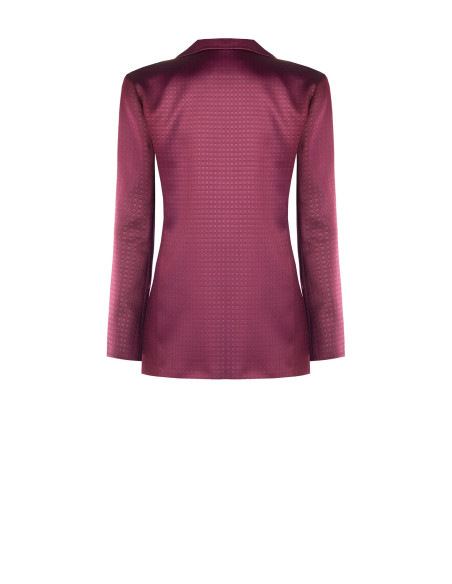 Giacca Blazer Sfiancata In Raso Jacquard Rinascimento