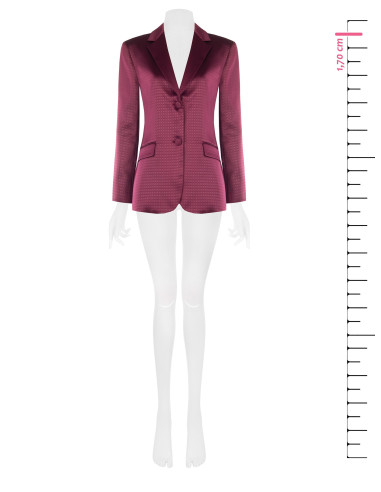 Giacca Blazer Sfiancata In Raso Jacquard Rinascimento