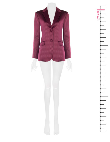 Giacca Blazer Sfiancata In Raso Jacquard Rinascimento