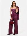 Pantaloni Palazzo In Raso Jacquard Con Bottone Abbinato Rinascimento