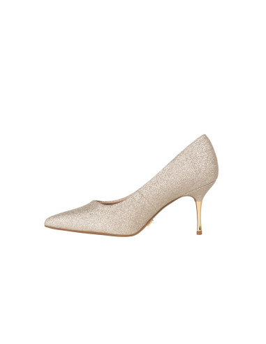 Rinascimento Glitter Stiletto Pumps with a Medium Metal Heel