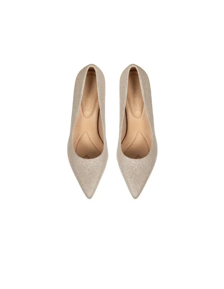 Rinascimento Glitter Stiletto Pumps with a Medium Metal Heel